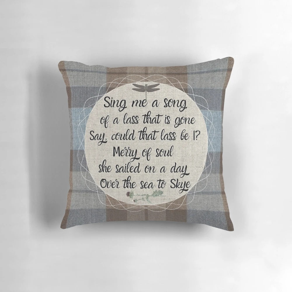 Outlander inspired Fraser tartan kilt elements pillow