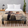 Outlander-inspired plush blanket featuring Jamie and Claire Fraser