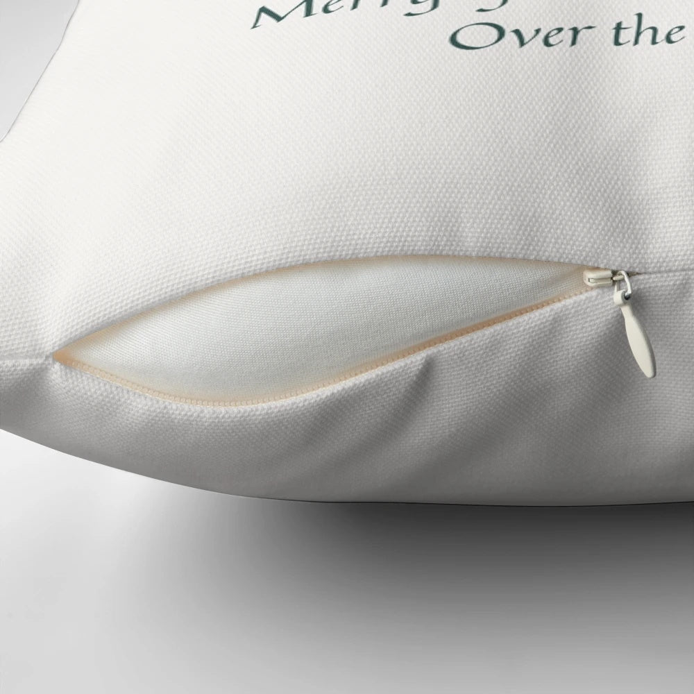 Soft, dark-colored pillow with embroidered 'Sing Me a Song' text, inspired by the Outlander series.