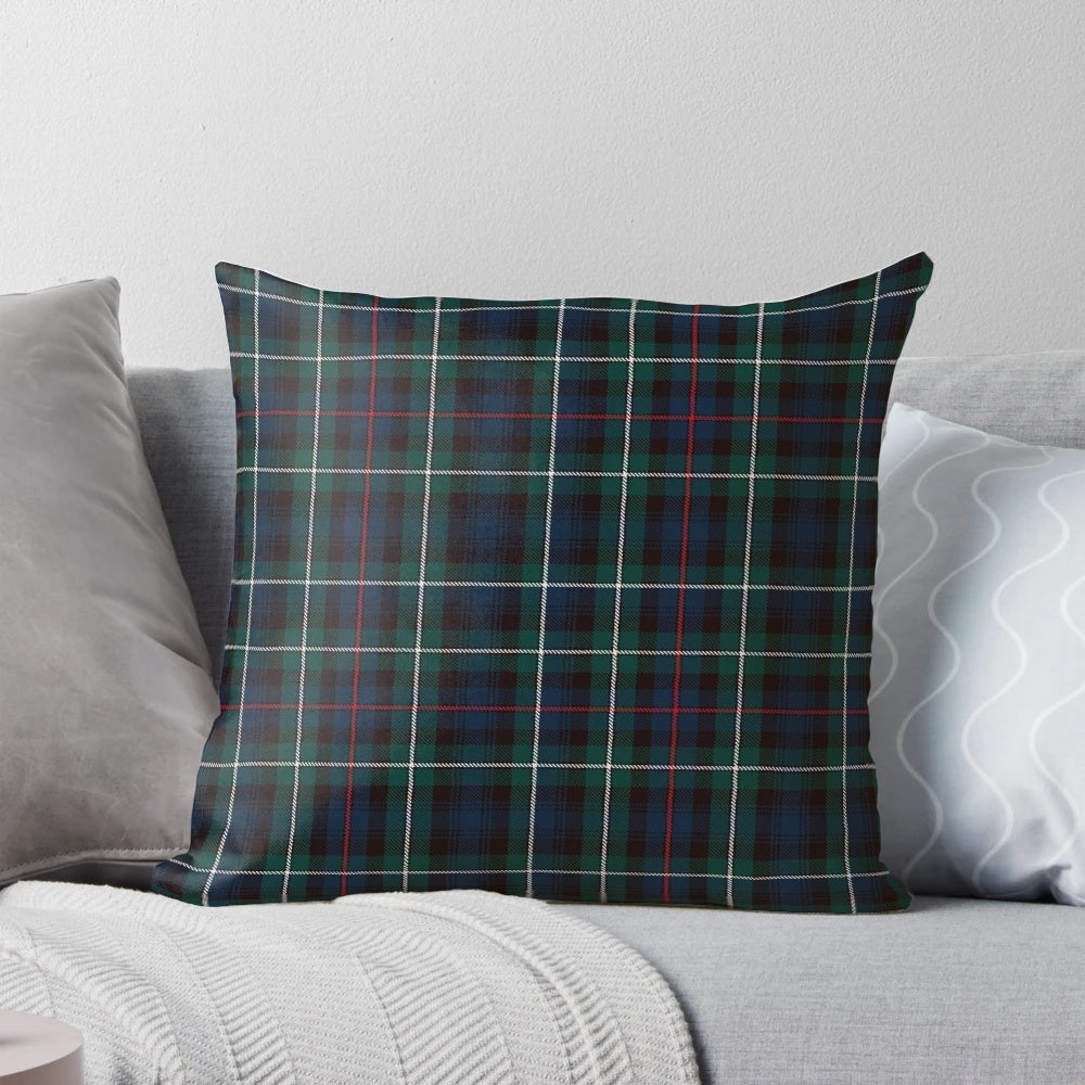 Tartan Mackenzie outlander-inspired pillow featuring iconic Scottish plaid design