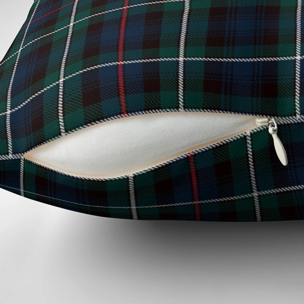 Tartan Mackenzie outlander-inspired pillow featuring iconic Scottish plaid design