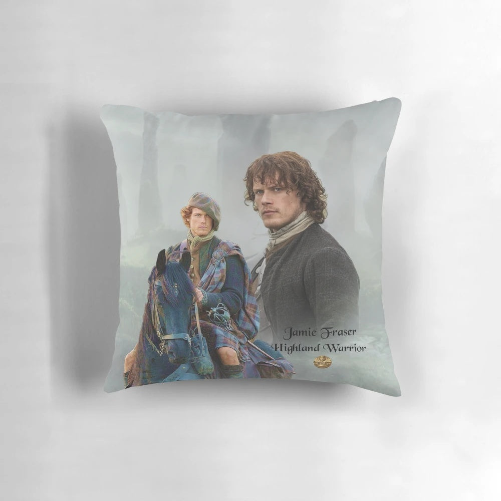 Outlander Jamie Fraser Highland Warrior Pillow, featuring the iconic character from the beloved book and TV series