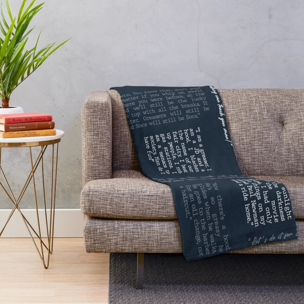 Outsiders Inspired Stay Gold Ponyboy Plush Blanket