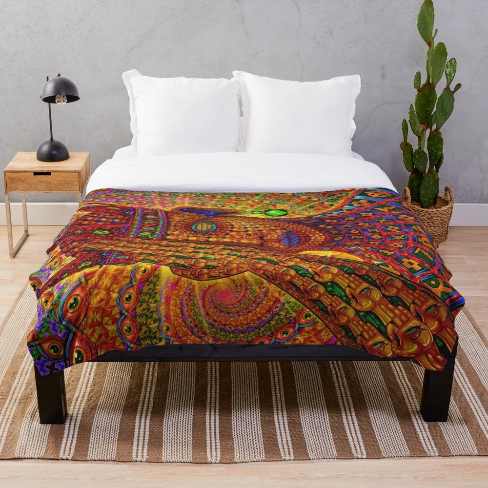 Overclocked Cortex plush blanket with a technology-inspired design