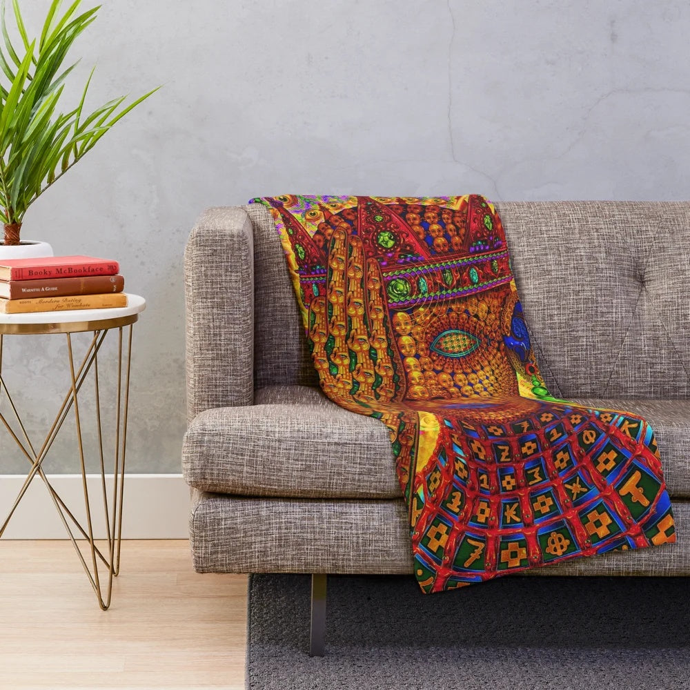 Overclocked Cortex plush blanket with a technology-inspired design