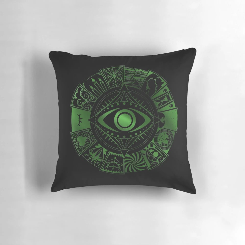 Soft and comforting pillow with a fear wheel design to help alleviate anxiety and stress