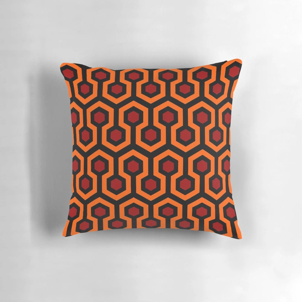 Overlook Hotel carpet pattern pillow, a classic design from The Shining movie