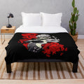 Overlord plush blanket featuring characters from the popular anime series