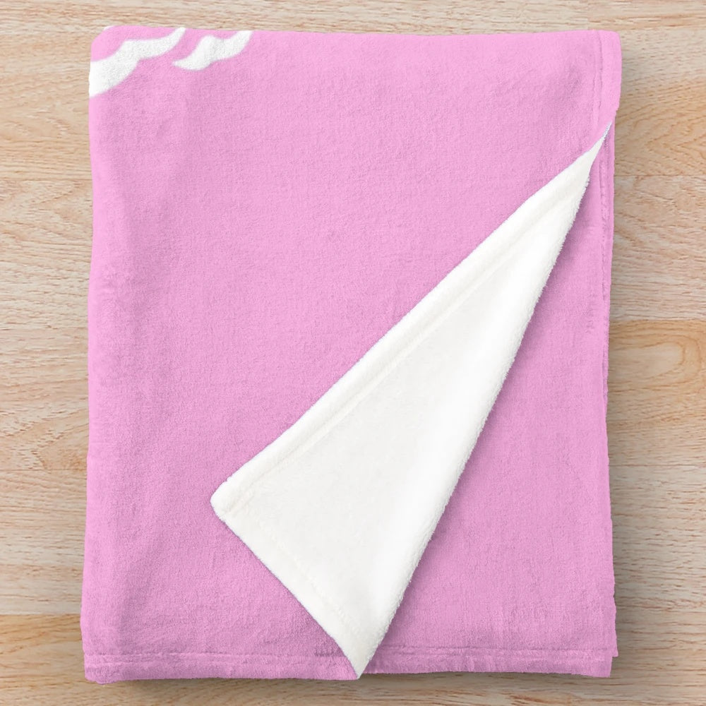 Oversized anime-inspired plush blanket with cute kawaii design
