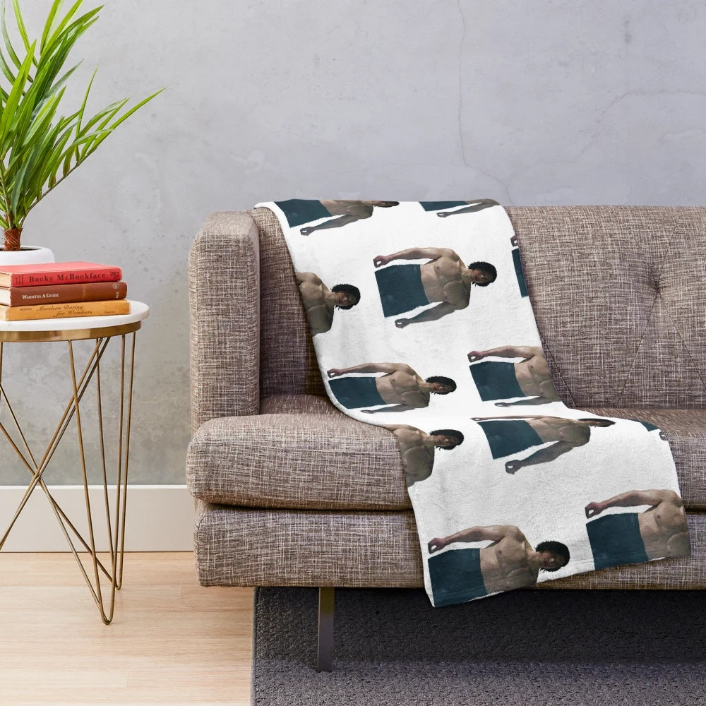 Oversized plush blanket featuring the "Ben Swolo" meme from Star Wars