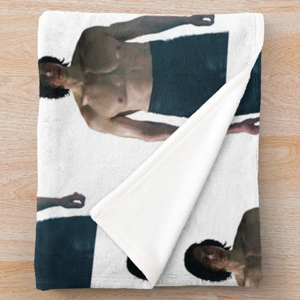 Oversized plush blanket featuring the "Ben Swolo" meme from Star Wars