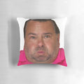 Funny oversized commemorative pillow with image of Big Ed from 90 Day Fiancé