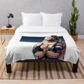 Oversized plush blanket featuring an ogre-like kaijin character from the anime series
