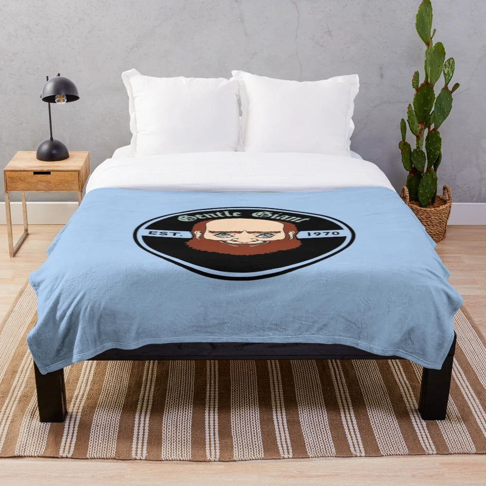 Giant plush blanket providing soft and cozy warmth