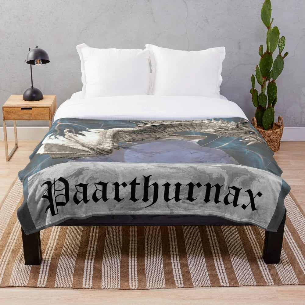 Paarthurnax the dragon plush blanket