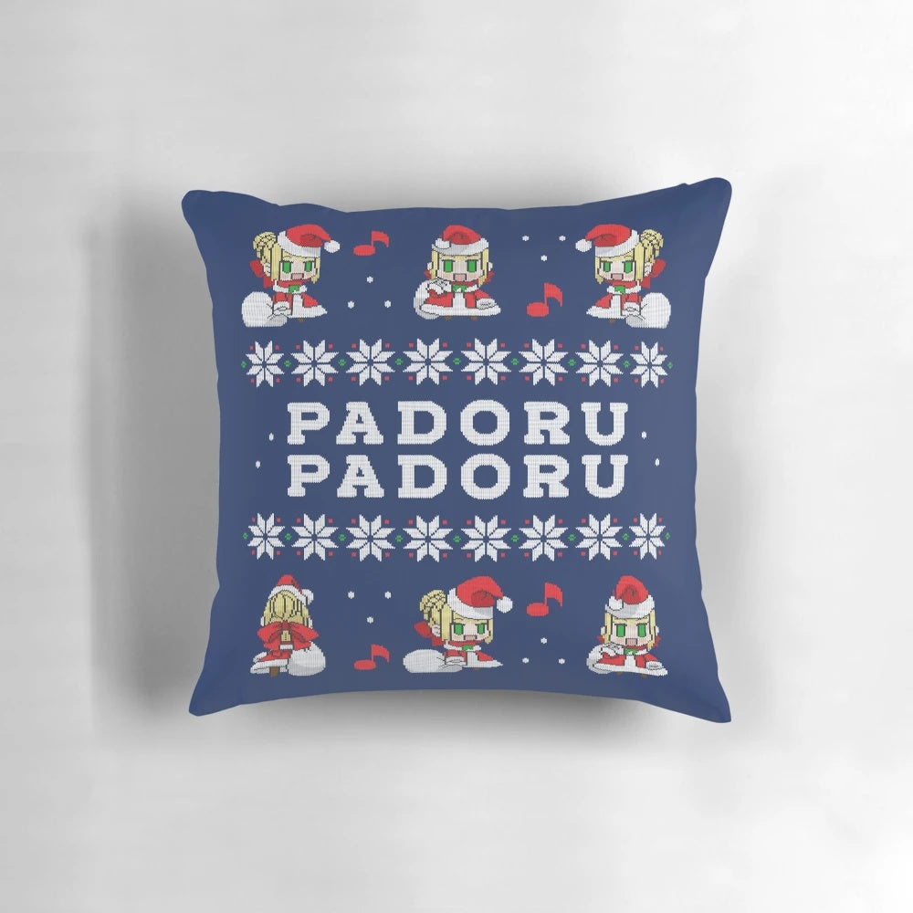 Padoru Padoru anime-inspired pillow featuring characters from the Fate series