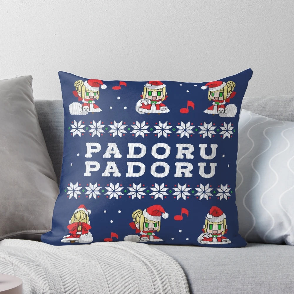 Padoru Padoru anime-inspired pillow featuring characters from the Fate series
