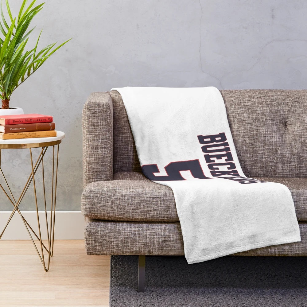 Paige Bueckers basketball-themed plush blanket
