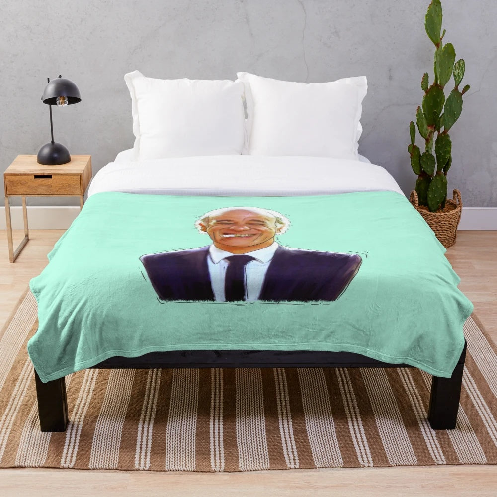 Painting Inspired by "The Great Beauty" Caricature Cartoon Plush Blanket