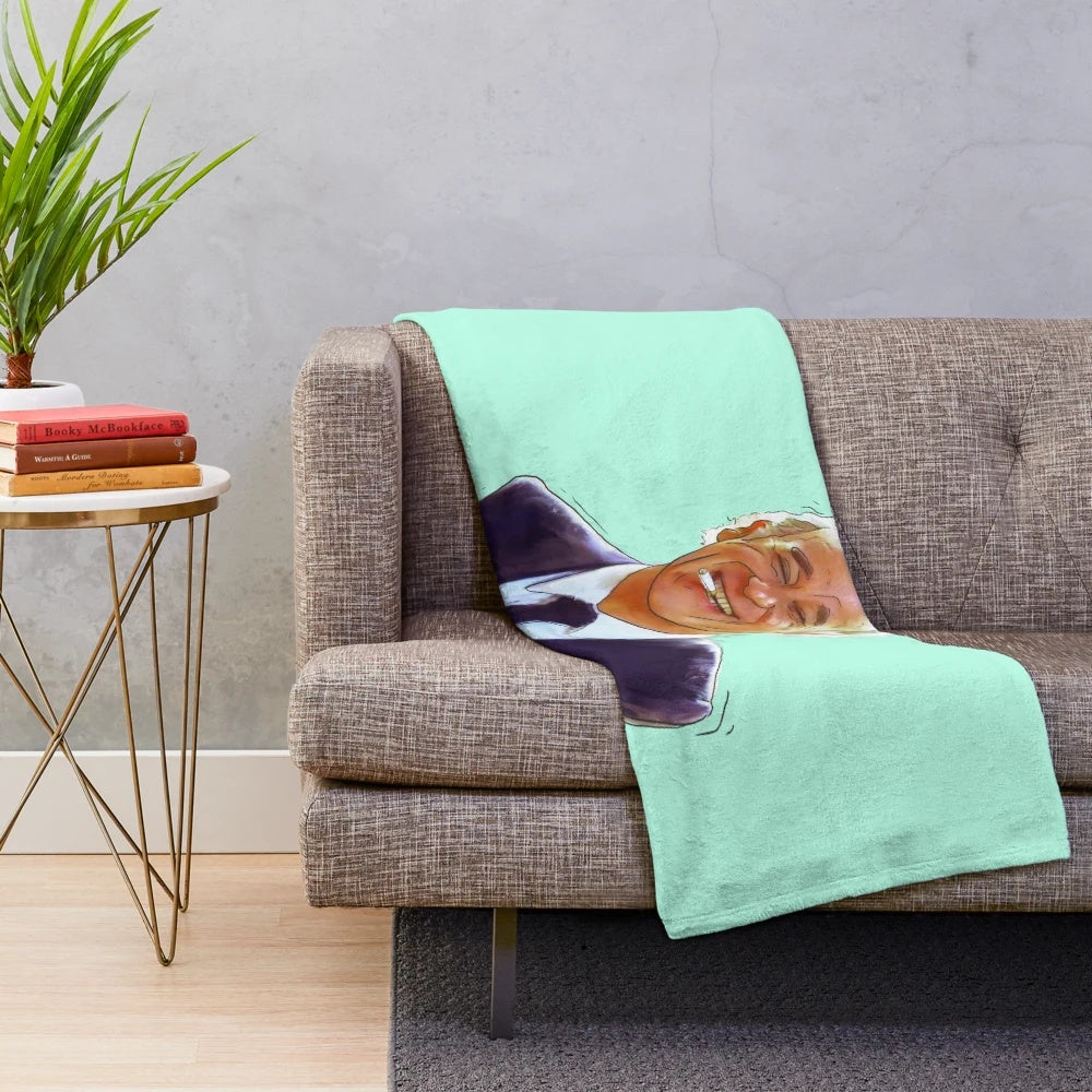 Painting Inspired by "The Great Beauty" Caricature Cartoon Plush Blanket