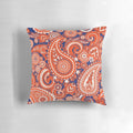 Model wearing a white marble 2 pillow paisley game day dress with Florida Gator colors and a retro paisley pattern.
