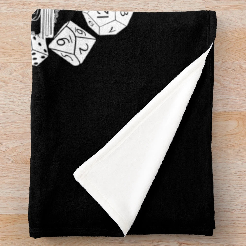 Paladin plush blanket with white text