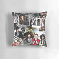Palaye Royale inspired decorative mix-up pillow with the band's logo and colors