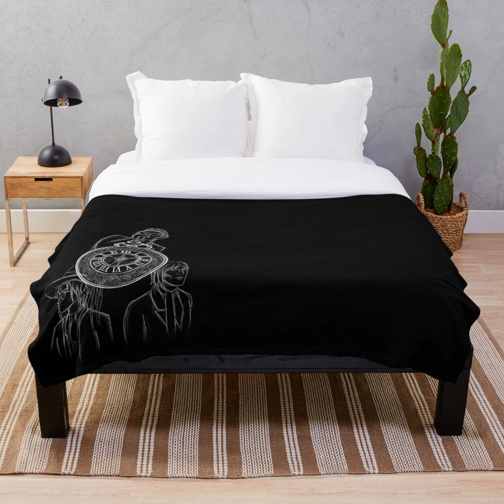 Palaye Royale Inspired Plush Blanket with band members Emerson Barrett, Sebastian Danzig, and Remington Leith