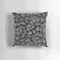 Paleontology Dream Fossil and Dinosaur Pillow featuring realistic bone, skull, and dinosaur designs