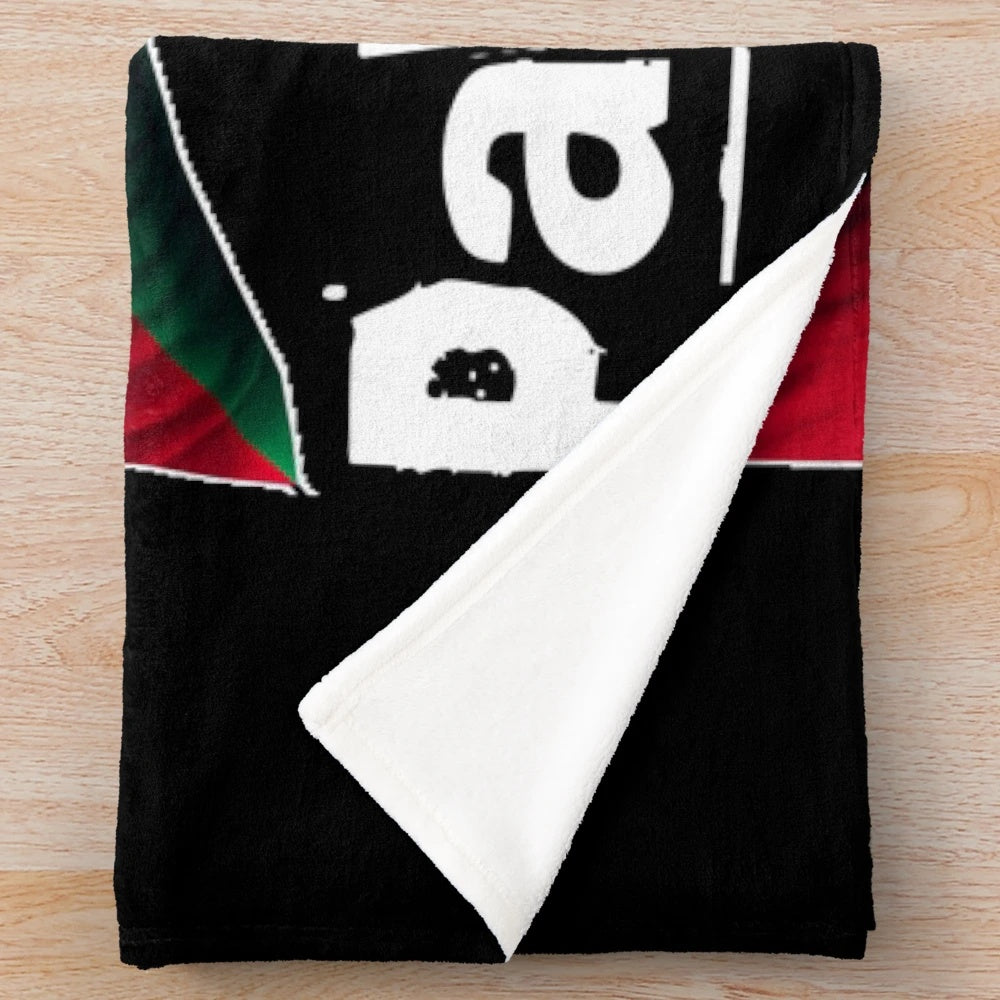 Palestine Solidarity Plush Blanket featuring the Palestinian flag