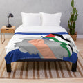 Palestinian flag plush blanket supporting the Palestinian people's fight for freedom and justice