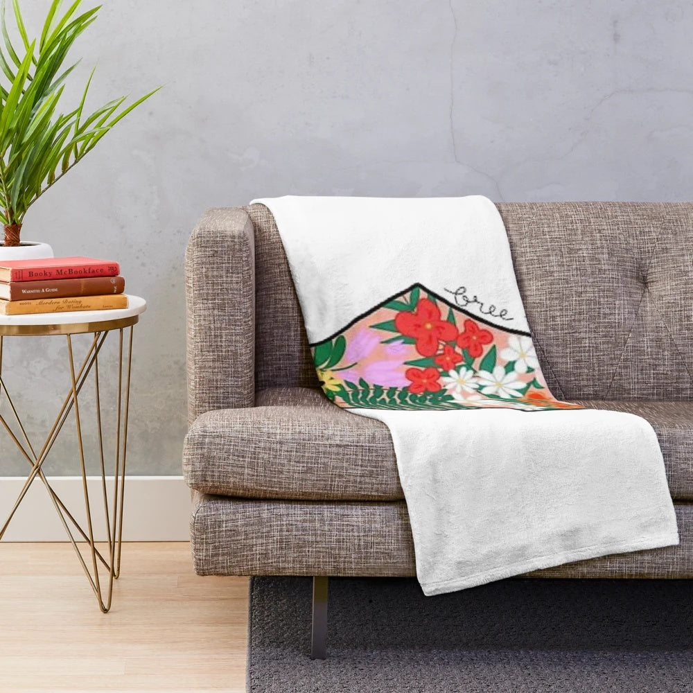 Palestinian Solidarity Plush Blanket featuring the Palestinian flag and watermelon design