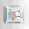 Adorable panda bear couple pillow for romantic home decor