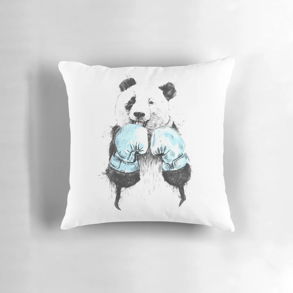 Illustration of a panda wearing boxing gloves, the focus keyword "panda boxer