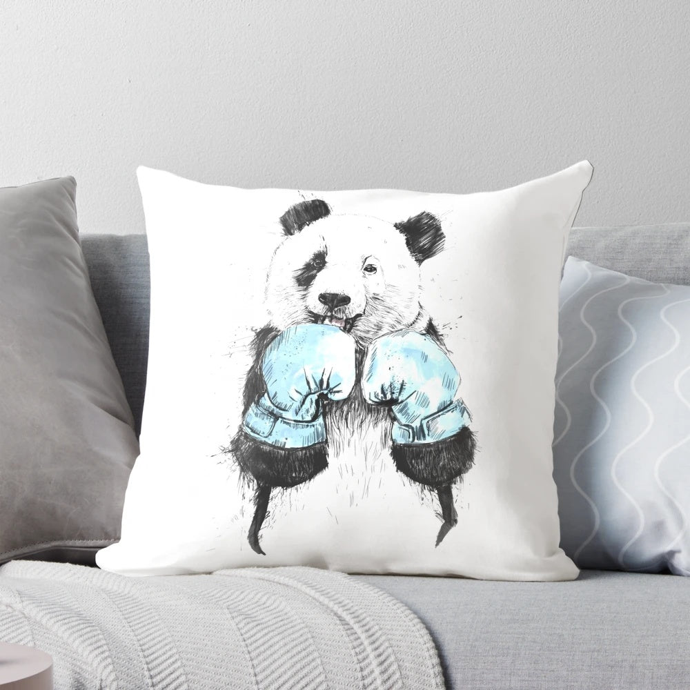Illustration of a panda wearing boxing gloves, the focus keyword "panda boxer