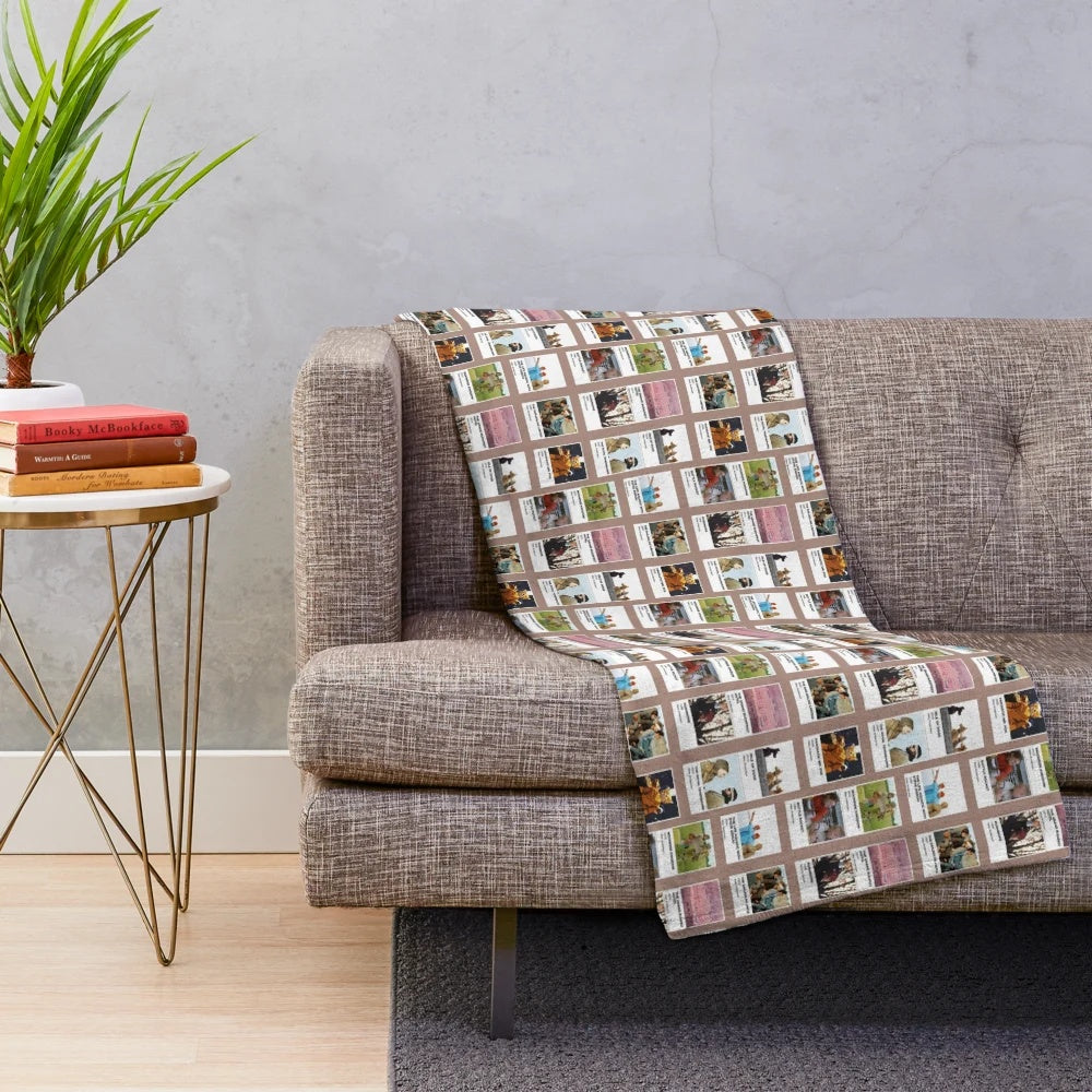 Pantone-Inspired Plush Blanket Featuring Wes Anderson Film Aesthetics