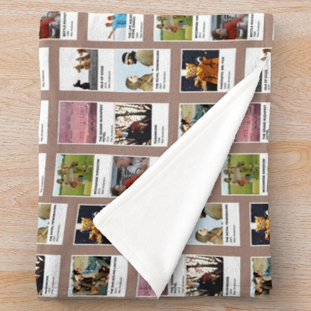 Pantone-Inspired Plush Blanket Featuring Wes Anderson Film Aesthetics