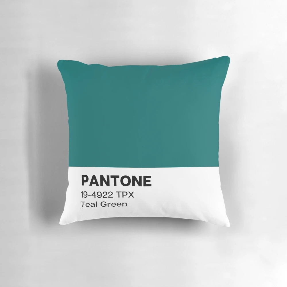 Pantone Teal Green Decorative Pillow for Stylish Home Decor