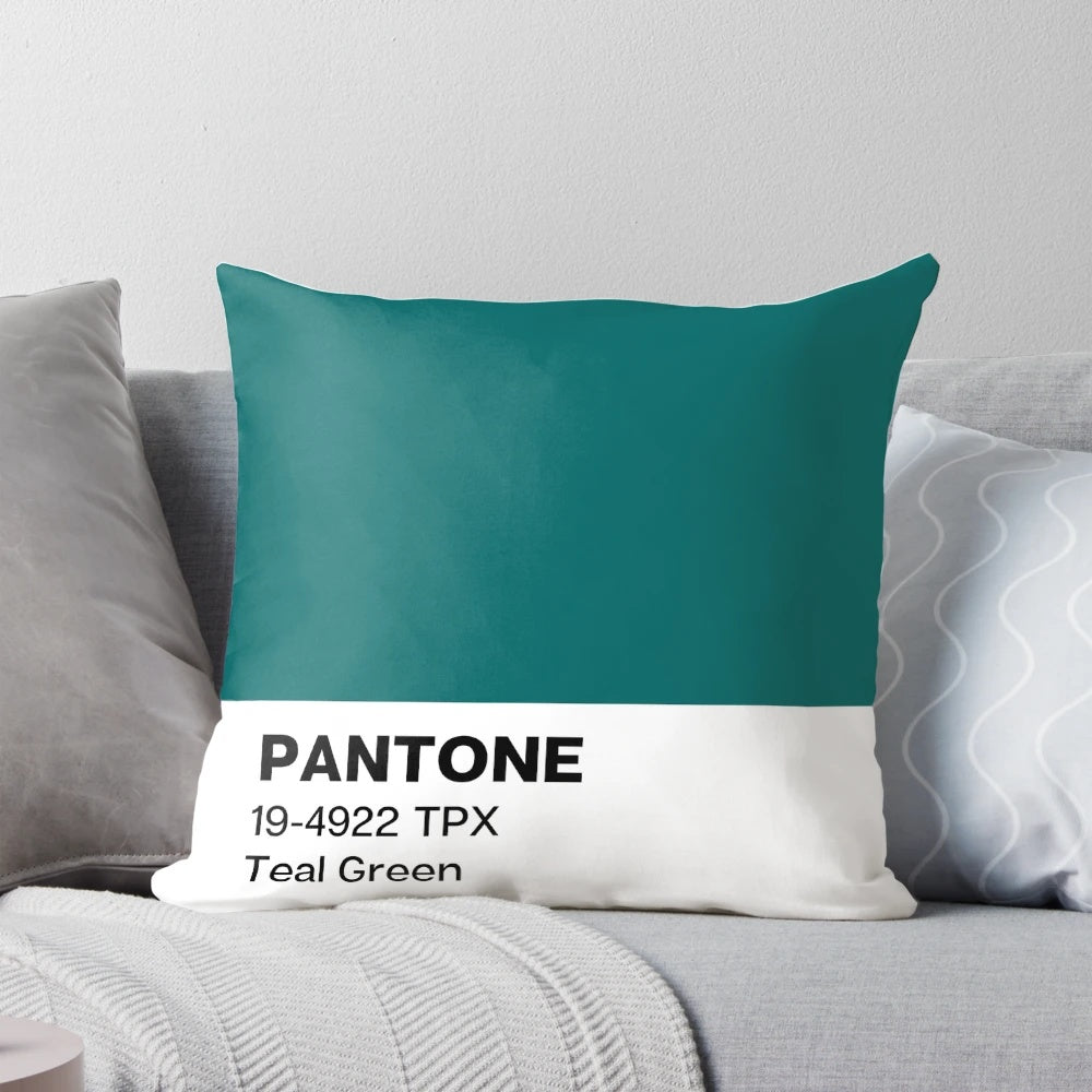 Pantone Teal Green Decorative Pillow for Stylish Home Decor