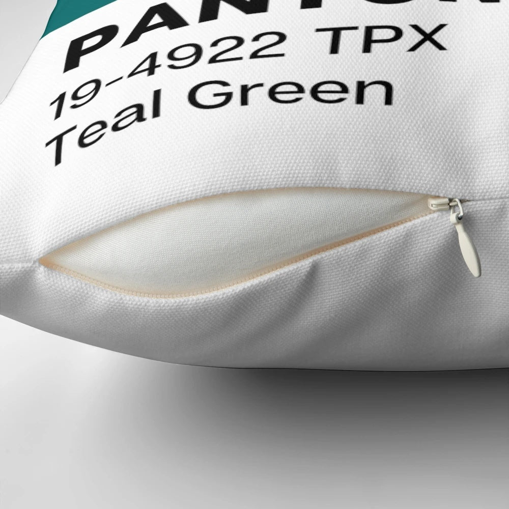 Pantone Teal Green Decorative Pillow for Stylish Home Decor