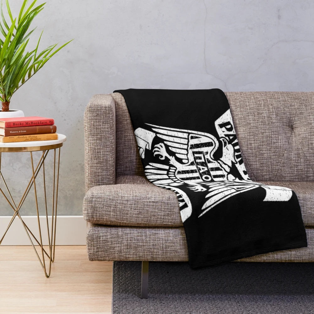 Mono PAOK Plush Blanket featuring the team's logo and colors