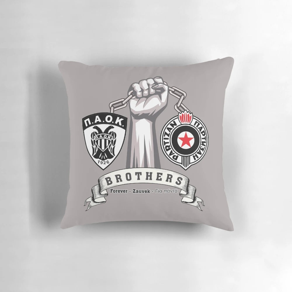 Paok vs Partizan Football and Basketball Themed Pillow