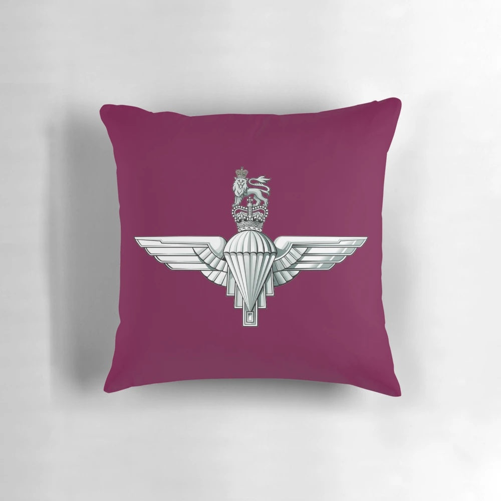 Parachute Regiment Cap Badge printed on a soft, plush pillow