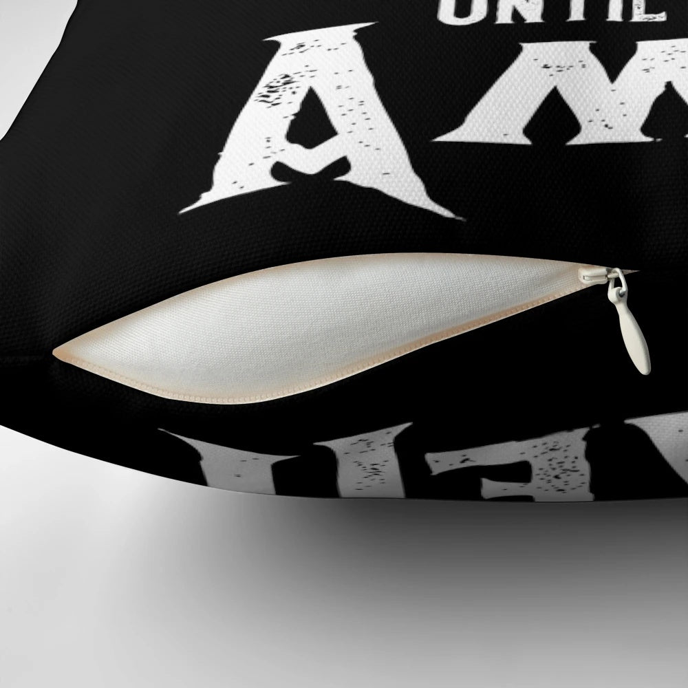 Parachute skydiving pillow featuring the quote "The Devil Saw Me Head Down And Thought He'd Won