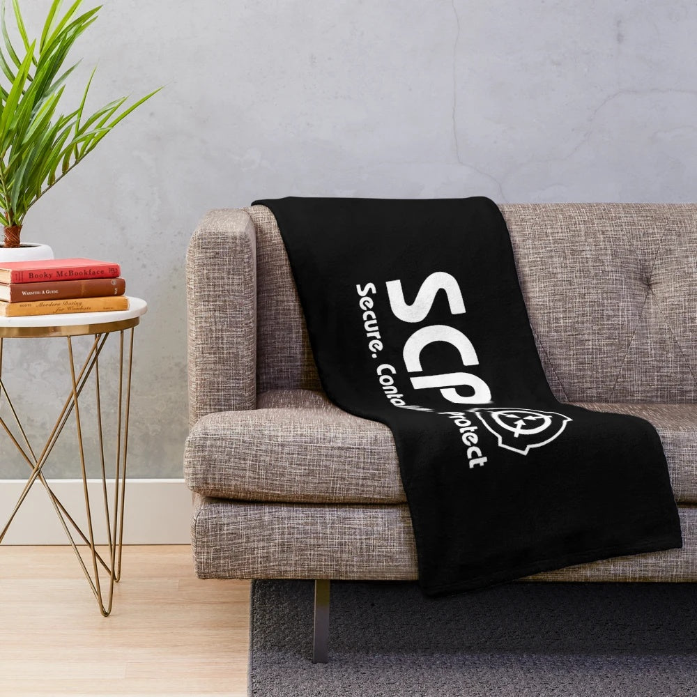 SCP Foundation logo plush blanket