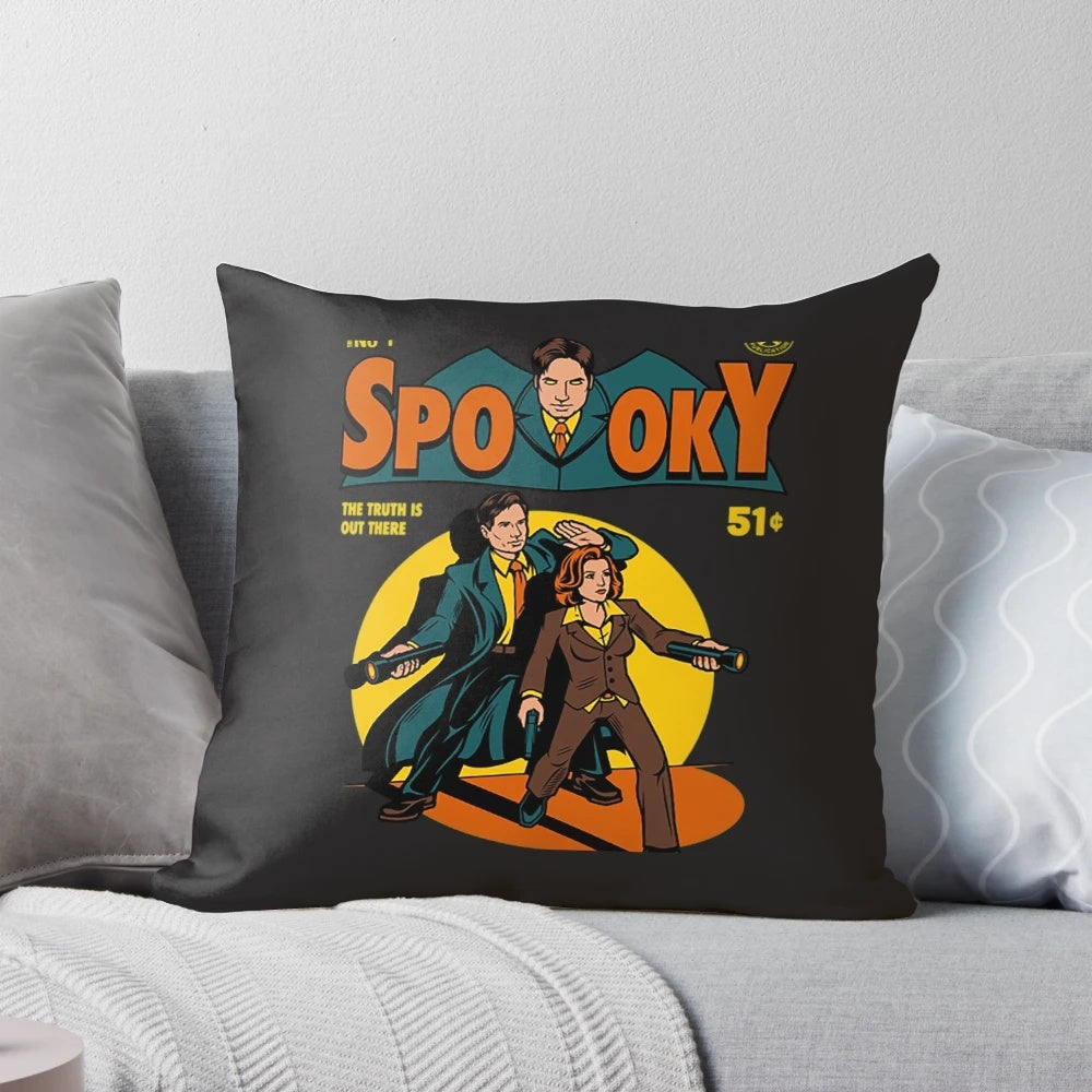 X-Files t-shirt pillow featuring a spooky comic-inspired design for fans of the hit TV series