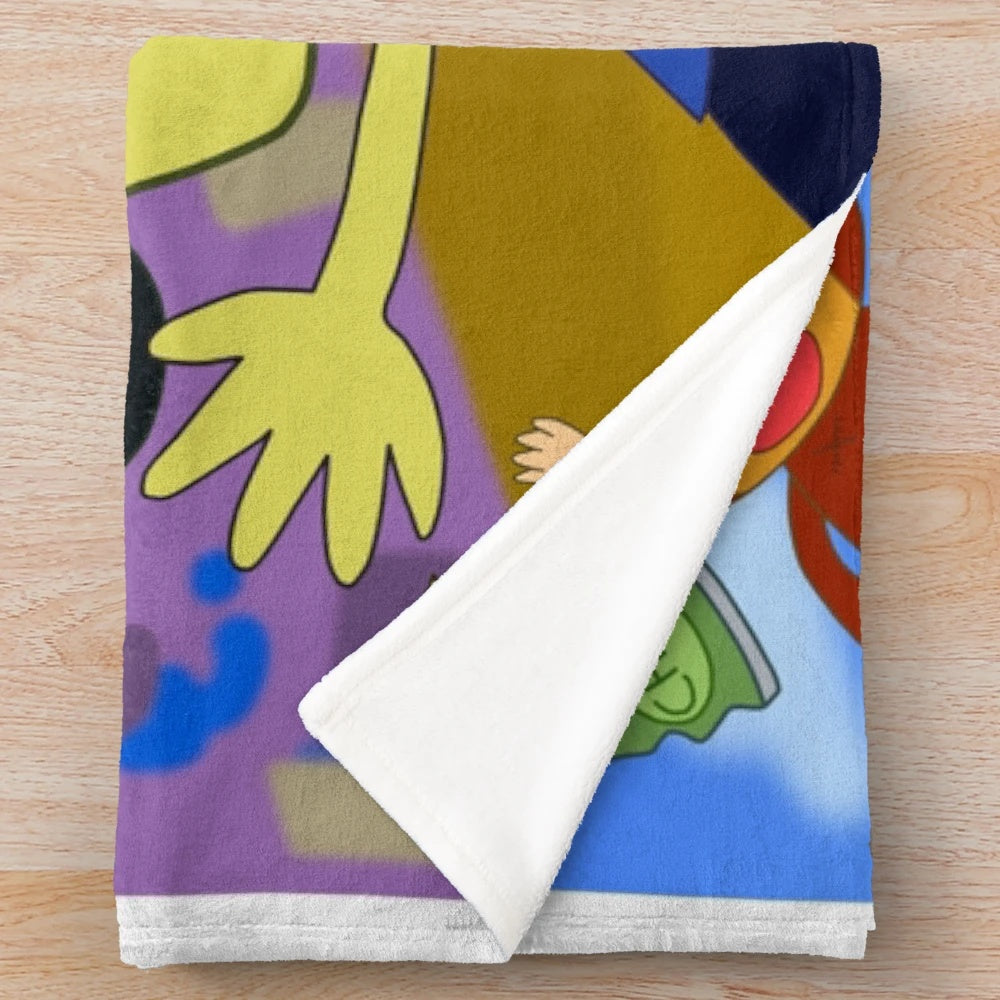 Parappa The Rapper inspired anime-style plush blanket