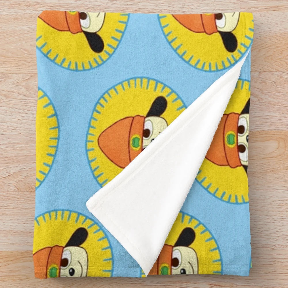 Parappa the Rapper plush blanket with a felt patch featuring the iconic character