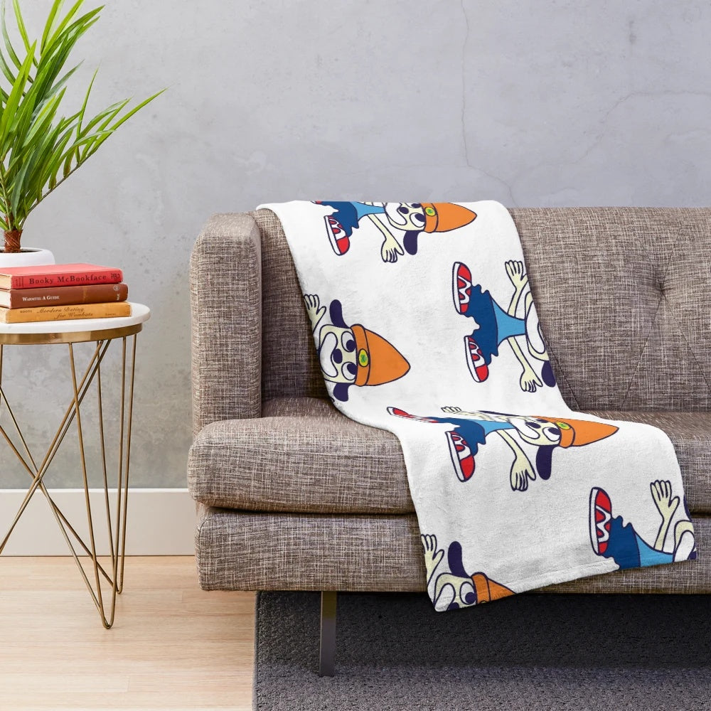 Parappa The Rapper-inspired plush blanket featuring the iconic video game character