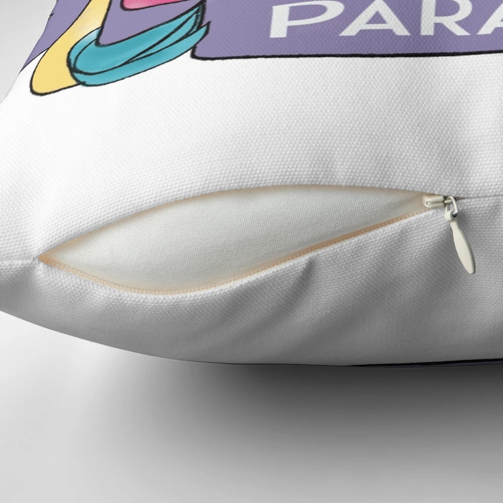 Soft, plush parasol pony pillow in pastel colors with a dreamy, fantasy design